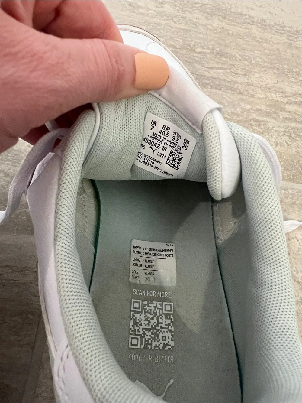 Puma Women’s White Sneakers with Light Green Accents